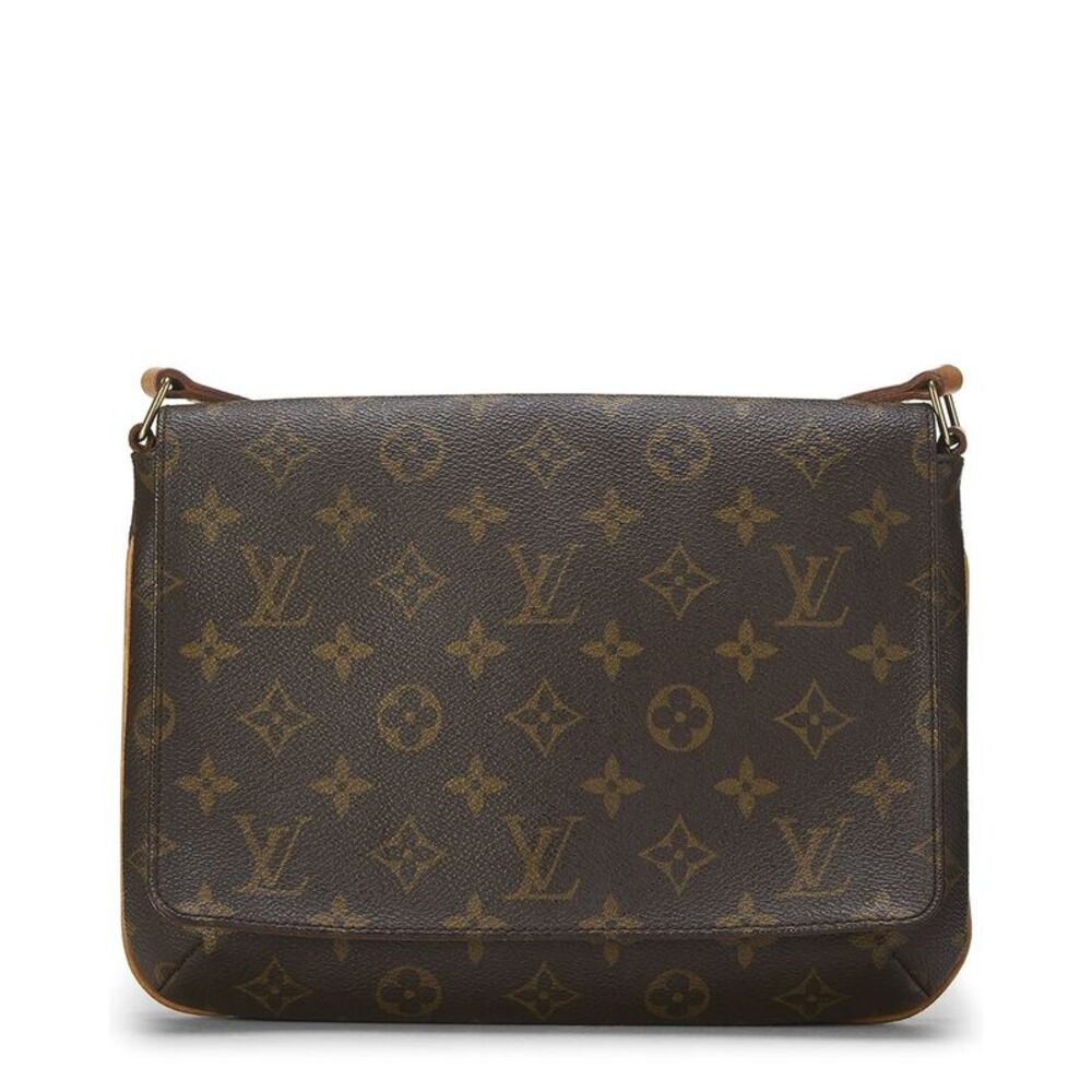Louis Vuitton Brown Monogram Coated Canvas Musettetango (Authentic Pre-Loved)